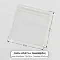 Durable transparent PVC self-sealing bag for jewelry storage, 8x8cm size, 24-silk thickness - 24 Mil / 8x8cm / Clear