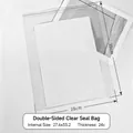 Premium heavy-duty transparent PVC ziplock storage bag for jewelry or photos, 28x35cm - 24 Mil / 28x35cm / Clear