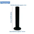Professional black velvet hairband display stand, 31cm tall bracelet organizer rack. - 10.5cm x 10.5cm x 31cm / Single-Tier Upright Pillar Style / Black