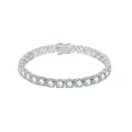 Elegant s925 sterling silver moissanite tennis bracelet for hip-hop fashion style - 2.0mm / 16cm / White Zirconia