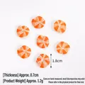 Anello di gambero artificiale in PVC, trama arancione e bianca, 1.8cm per creazioni fai-da-te - Mini / Mini (Senza fibbia)
