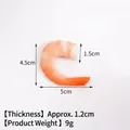 Modello realistico di gamberetto in PVC ciondolo portachiavi misure 4,5x5cm circa - Grande / Rosso - Senza fibbia