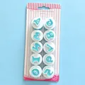 Set di 10 stampini per biscotti con numeri blu e bianchi per la pasta di zucchero - Numeri