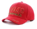 Red USMC baseball cap with Semper Fi 3D embroidery and breathable cotton fabric - M (56-58cm) / USMC Style (5994141622543) / Red 1