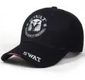 Tactical black baseball cap with SWAT embroidery and breathable canvas material - M (56-58cm) / SWAT Style (5994141622545) / Black 2
