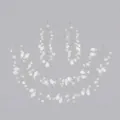 Handmade silver bridal headpiece and earrings set with clear rhinestones and pearls - Handmade Earrings And Hairband Set Hs-j6823s