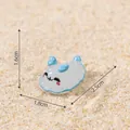 Adorable hand-painted white and blue sea bunny figurine miniature ocean decoration - No.5-White Sea Hare