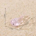 Pink translucent whale shark marine animal figurine on sand, size 3.1x1.7x1.1cm - No.9-Whale Shark