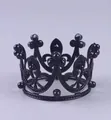 Elegant black alloy mini crown accessory for cake decoration and childrens hair styling - Mini Black 01