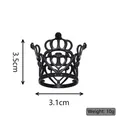 Exquisite small black alloy crown headpiece for kids hair accessory and party decoration - Noble Small Crown Black 01