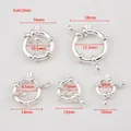 Various sizes of stainless steel sailor spring clasps for DIY jewelry making 10-18mm - 10mm / Silver