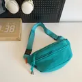 Borsa a tracolla leggera in nylon verde acqua con fibbia di sicurezza nera resistente - Verde Smeraldo
