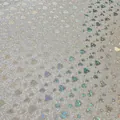 Silver glitter gift wrapping paper featuring a delicate holographic heart pattern - Glitter Heart