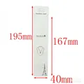 Cartoncino bianco per collane con design Torre Eiffel, dimensioni 195 mm x 40 mm - Cartellino espositore per collana (DK308) / Bianco