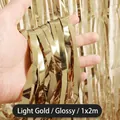 Tenda a frange oro lucido 1x2m per decorazione festosa di pareti e fondali per feste - Oro Chiaro