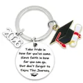 Portachiavi regalo laurea in acciaio inox con frase motivazionale per classe 2026 - HH26-03