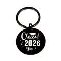 Portachiavi laurea Classe del 2026 con icone tocco e diploma in acciaio inox - HH26-02
