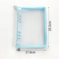 Clear blue glitter A5 size loose-leaf binder notebook with zipper, 25.3cm x 17.8cm - Single Outer Shell (excluding Inner Pages) / Zipper Style A5 Light Blue