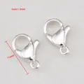 High quality 11mm silver stainless steel lobster clasps for DIY jewelry connectors - 11mm / Silver