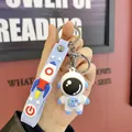 Cute cartoon astronaut keychain with rocket strap for backpack and bag accessories - Handmade OPP Bag Packaging / Handmade OPP Bagged