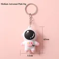 Simpatico portachiavi astronauta rosa per decorazione zaino o borsa versione 14g - Medio (4.5cm) / Tipo C Rosa (4.5cm)
