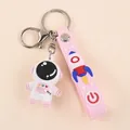 Cute pink cartoon astronaut keychain with rocket pattern strap and lobster clasp for bags - Type A Pink (With Lanyard) / Type A Pink (4.5CM)