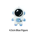 Cute 4.5cm blue cartoon astronaut keychain pendant for backpacks and handbags charm - Blue Figure (Without Accessories) / Blue Figure Only (4.5CM)