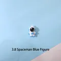 Small blue and white cartoon astronaut figurine charm accessory for keychains and bags - Blue Figure (Small) / Blue Figure Only (3.8CM)