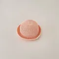 Soft pink knitted sun hat for babies and toddlers featuring a breathable weave design - Infant Size / Plain Style / Pink