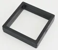 Black square PE film jewelry box for suspended display with a push-open mechanism - 3D Floating Film Display Box / Black