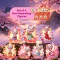 Mystical nine-tailed fox fairy blind box figurines, set of 6 collectable statues - Hm220 Dreamy Nine-tailed Lonely Box 6 / Random