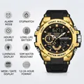 Orologio sportivo digitale SANDA oro e nero con display multifunzione e cassa lega - 3302 Nero Oro