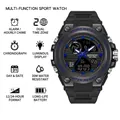 Orologio sportivo digitale multifunzione SANDA impermeabile con display luminoso ragazzi - 739 Nuovo Nero Blu (Uomini)