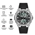 Orologio sportivo digitale SANDA da donna con doppio display luminoso nero - 6067 Nero Argento (Donne)