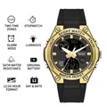 Orologio sportivo digitale multifunzione SANDA con display luminoso e finitura dorata - 6067 Nero Oro (Donne)