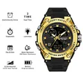 Orologio sportivo multifunzionale SANDA professionale con finitura oro e nero - 739 Nuovo Nero Oro (Uomini)
