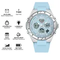 Orologio elettronico sportivo multifunzione SANDA con cinturino in silicone azzurro - 6062 Blu Foschia (Donne)