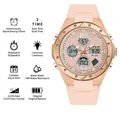 Orologio elettronico SANDA sport da donna in oro rosa e rosa con doppio display impermeabile - 6062 Rosa Ciliegio (Donne)