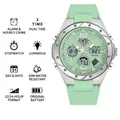 Orologio digitale SANDA multifunzionale verde menta con display luminoso da donna - 6062 Verde Matcha (Donne)