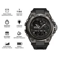 Orologio sportivo digitale professionale SANDA multifunzione impermeabile con display luminoso - 6024 Nero (Uomini)