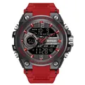 Orologio digitale sportivo rosso SANDA impermeabile con doppio display luminoso - 6092 Rosso (Uomini)