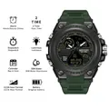 Orologio sportivo digitale multifunzione SANDA stile militare con cinturino verde e luminoso - 739 Nuovo Verde Militare (Uomini)