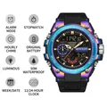 Orologio sportivo digitale SANDA con lunetta iridescente e display multifunzione - 3302 Iridescente