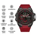 Orologio sportivo elettronico rosso SANDA multifunzionale con display digitale - 3302 Rosso