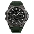 SANDA elegante orologio digitale sportivo verde militare con doppio display e luminoso - 3313 Nero Verde