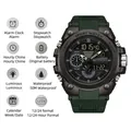 Orologio sportivo analogico digitale luminoso SANDA con cinturino in resina verde - 3302 Nero Verde