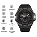 Orologio sportivo digitale multifunzione SANDA con display luminoso e impermeabile 50M - 3302 Tutto Nero