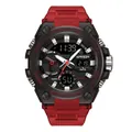 Orologio digitale sportivo SANDA con cinturino in resina rosso e doppio display - 3311 Rosso