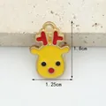 Gold-plated yellow enamel reindeer charm pendant for Christmas DIY jewelry, 1.8cm x 1.25cm - Yellow Reindeer Head (1.25cm x 1.8cm)