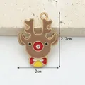 Christmas reindeer enamel charm pendant 2.7x2cm for handmade DIY jewelry making - Reindeer Head (2cm x 2.7cm)